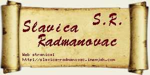 Slavica Radmanovac vizit kartica